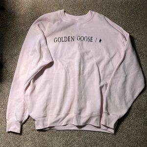 Pink Golden Goose inspired sweatshirt L